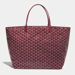 Goyard Burgundy Goyardine Coated Canvas and Leather Saint Louis GM Tote