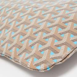 Goyard Grey/Blue Goyardine Coated Canvas and Leather Poitiers Claire Voice Bag