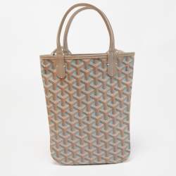 Goyard Grey/Blue Goyardine Coated Canvas and Leather Poitiers Claire Voice Bag