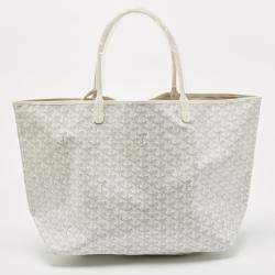 Goyard White Goyardine Coated Canvas and Leather Saint Louis GM Tote