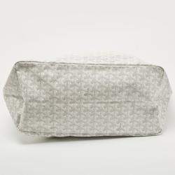 Goyard White Goyardine Coated Canvas and Leather Saint Louis GM Tote