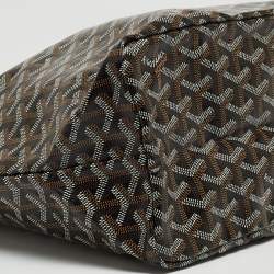 Pre Owned Goyard Brown Goyardine Coated Canvas and Leather Saint Louis PM Tote