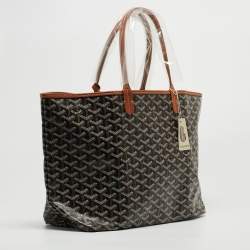 Pre Owned Goyard Brown Goyardine Coated Canvas and Leather Saint Louis PM Tote