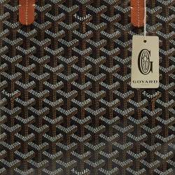 Pre Owned Goyard Brown Goyardine Coated Canvas and Leather Saint Louis PM Tote