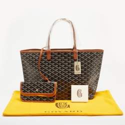 Pre Owned Goyard Brown Goyardine Coated Canvas and Leather Saint Louis PM Tote
