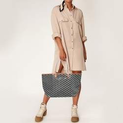 Pre Owned Goyard Brown Goyardine Coated Canvas and Leather Saint Louis PM Tote