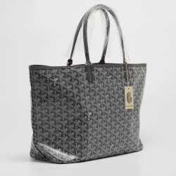 Pre Owned Goyard Grey Goyardine Coated Canvas and Leather Saint Louis PM Tote