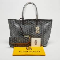 Goyard Grey Goyardine Coated Canvas and Leather Saint Louis PM Tote