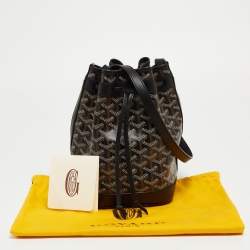 Goyard Black Goyardine Coated Canvas and Leather Petit Flot Bucket Bag