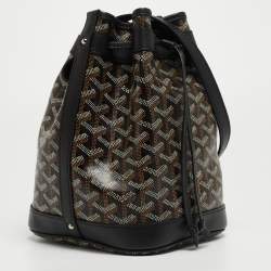 Goyard Black Goyardine Coated Canvas and Leather Petit Flot Bucket Bag