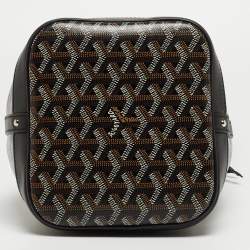 Goyard Black Goyardine Coated Canvas and Leather Petit Flot Bucket Bag