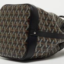 Goyard Black Goyardine Coated Canvas and Leather Petit Flot Bucket Bag