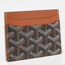 Pre Owned حافظة بطاقات جويارد سان سولبيس جلد وكانفاس مقوى جوياردين أسود