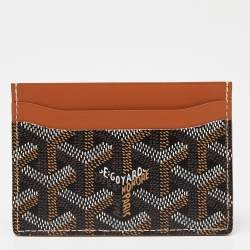 Pre Owned حافظة بطاقات جويارد سان سولبيس جلد وكانفاس مقوى جوياردين أسود