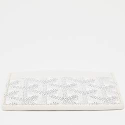 Goyard White Goyardine Coated Canvas and Leather Saint Sulpice Card Holder