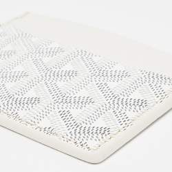 Goyard White Goyardine Coated Canvas and Leather Saint Sulpice Card Holder