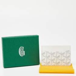 Goyard White Goyardine Coated Canvas and Leather Saint Sulpice Card Holder
