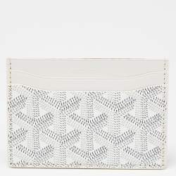 Goyard White Goyardine Coated Canvas and Leather Saint Sulpice Card Holder