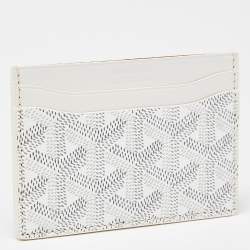 Goyard White Goyardine Coated Canvas and Leather Saint Sulpice Card Holder