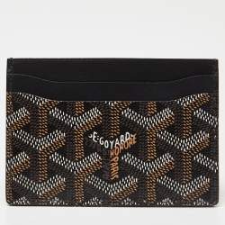 Goyard Brown Goyardine Coated Canvas and Leather Saint Sulpice Card Holder