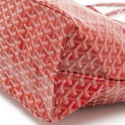 Goyard Red Goyardine Coated Canvas and Leather Saint Louis GM Tote