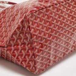 Goyard Red Goyardine Coated Canvas and Leather Saint Louis GM Tote