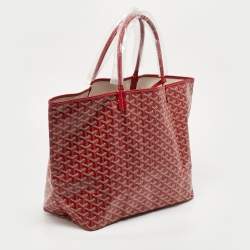 Goyard Red Goyardine Coated Canvas and Leather Saint Louis GM Tote