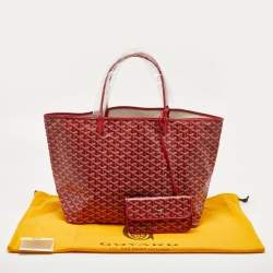 Goyard Red Goyardine Coated Canvas and Leather Saint Louis GM Tote