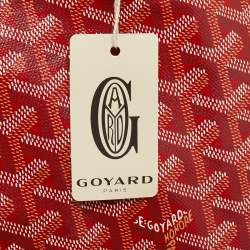 Goyard Red Goyardine Coated Canvas and Leather Saint Louis GM Tote
