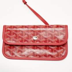 Goyard Red Goyardine Coated Canvas and Leather Saint Louis GM Tote