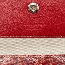 Goyard Red Goyardine Coated Canvas and Leather Saint Louis GM Tote