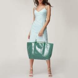 Goyard Green Goyardine Coated Canvas and Leather Saint Louis GM Tote