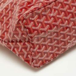 Goyard Red Goyardine Coated Canvas and Leather Saint Louis PM Tote
