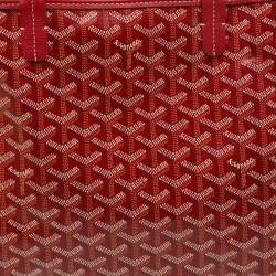 Goyard Red Goyardine Coated Canvas and Leather Saint Louis PM Tote