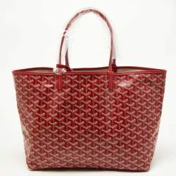 Goyard Red Goyardine Coated Canvas and Leather Saint Louis PM Tote