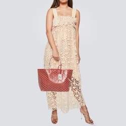 Goyard Red Goyardine Coated Canvas and Leather Saint Louis PM Tote