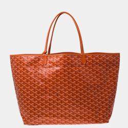 Goyard Orange Goyardine Coated Canvas and Leather Saint Louis GM Tote