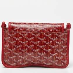 Goyard Red Goyardine Coated Canvas and Leather Plumet Crossbody Bag