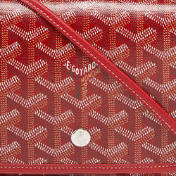 Goyard Red Goyardine Coated Canvas and Leather Plumet Crossbody Bag