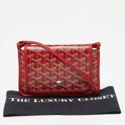 Goyard Red Goyardine Coated Canvas and Leather Plumet Crossbody Bag