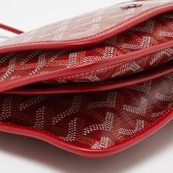 Goyard Red Goyardine Coated Canvas and Leather Plumet Crossbody Bag