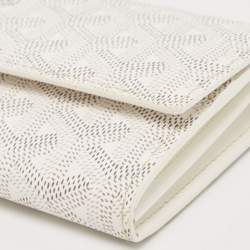 Pre Owned Goyard White Goyardine Coated Canvas Varenne Continental Wallet