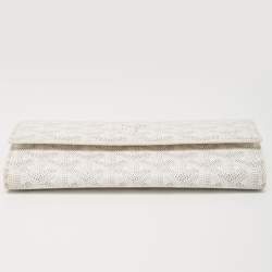 Pre Owned Goyard White Goyardine Coated Canvas Varenne Continental Wallet
