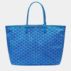 Goyard Sky Blue Goyardine Coated Canvas and Leather Saint Louis PM Tote