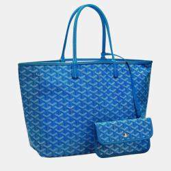 Goyard Sky Blue Goyardine Coated Canvas and Leather Saint Louis PM Tote