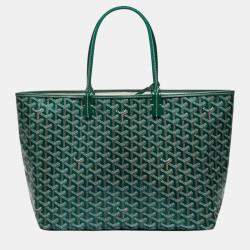 Goyard Green Goyardine Coated Canvas and Leather Saint Louis PM Tote
