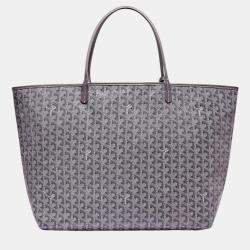 Goyard Grey Goyardine Coated Canvas and Leather Saint Louis GM Tote