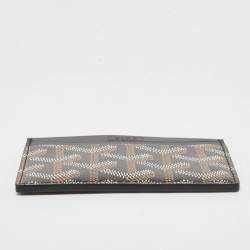 Pre Owned Goyard Black Goyardine Coated Canvas and Leather Saint Sulpice Card Holder