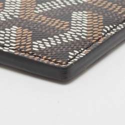 Pre Owned Goyard Black Goyardine Coated Canvas and Leather Saint Sulpice Card Holder
