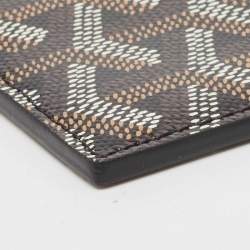 Pre Owned Goyard Black Goyardine Coated Canvas and Leather Saint Sulpice Card Holder